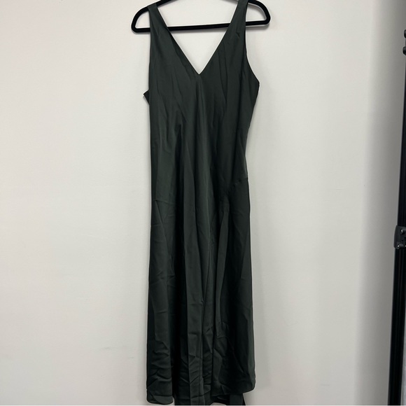 Allsaints Olive Slip Dress size L - Picture 3 of 8